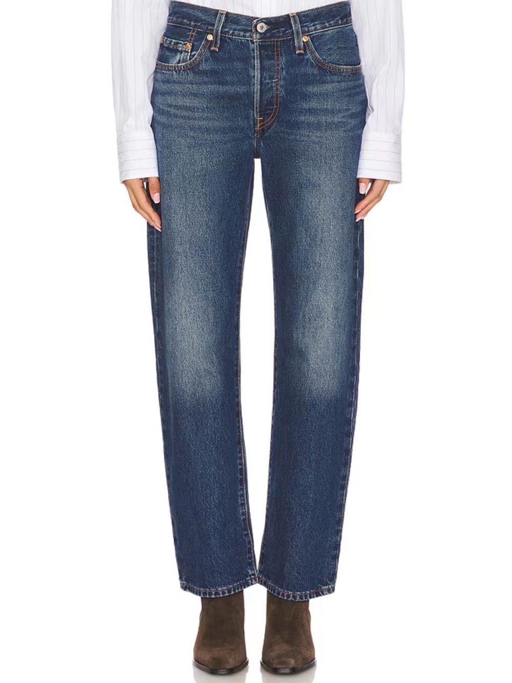 Levi’s 501 ’90s Straight Jeans W27 L30 Medium Wash Button Fly